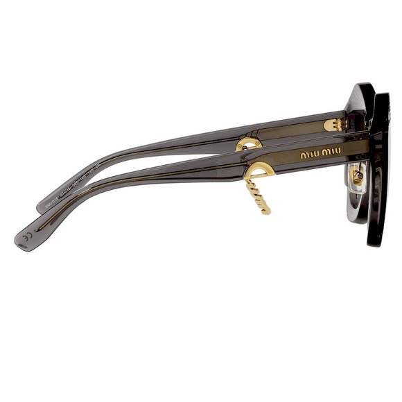 MIU MIU Butterfly Style Sunglasses Pink Tint Gradient Lense, Frame Brown NWT - Picture 4 of 5